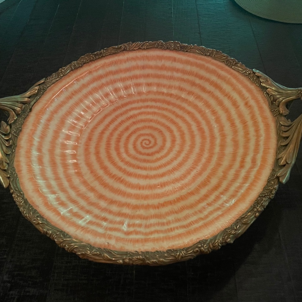 United Wilson JUWC porcelain & bronze footed bowl